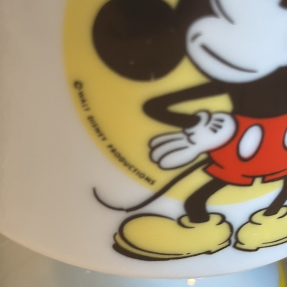Vintage Pedestal Mickey Mouse Coffee Tee Mug Yellow Trim Walt Disney Pro… - Picture 7 of 7